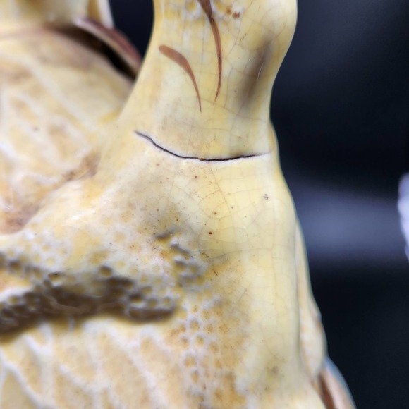 19th Century English Majolica Polychrome Moon Flask Pottery Vase READ - Picture 4 of 15